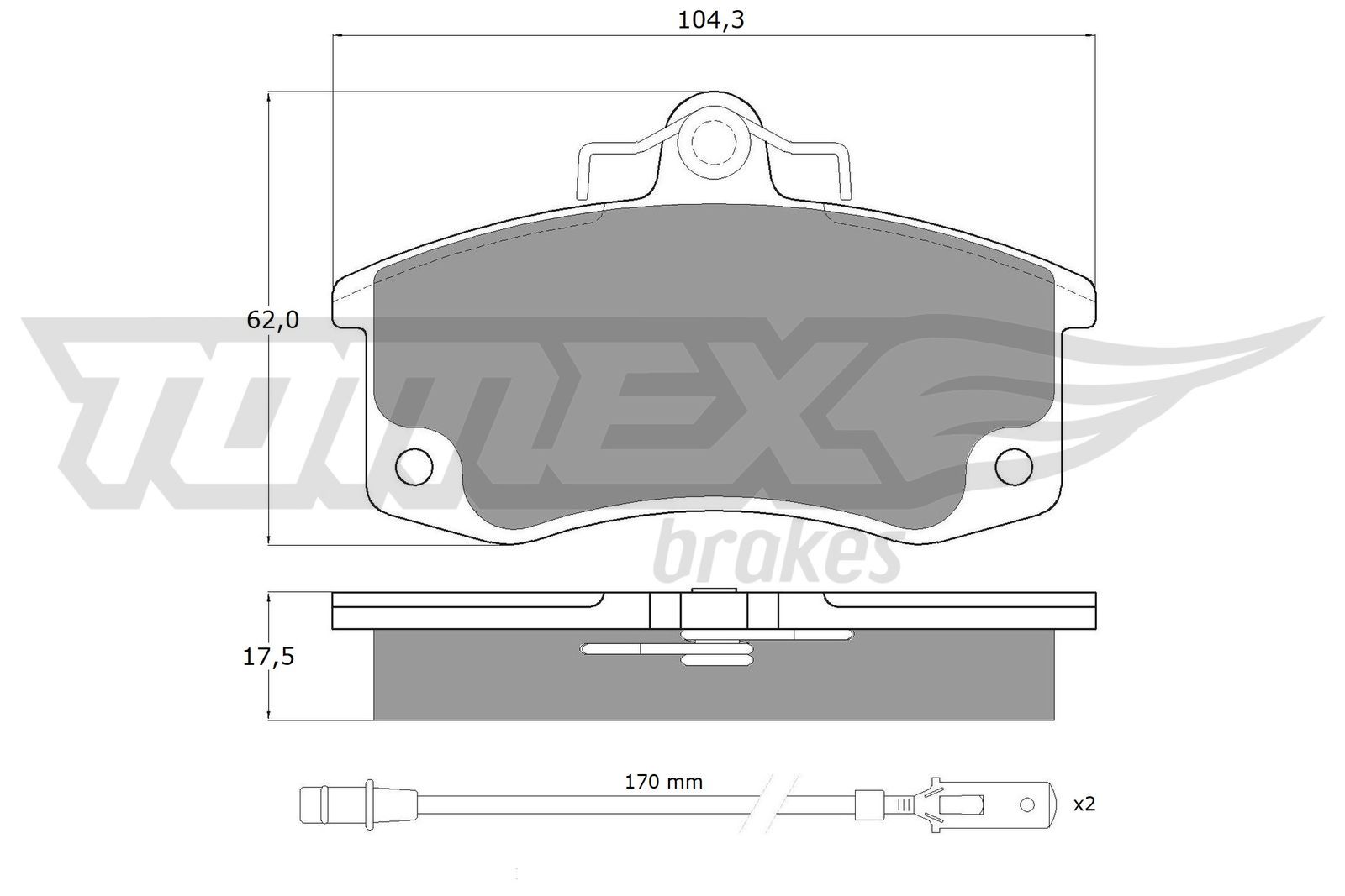 Obrázok Sada brzdových platničiek kotúčovej brzdy TOMEX Brakes  TX10361